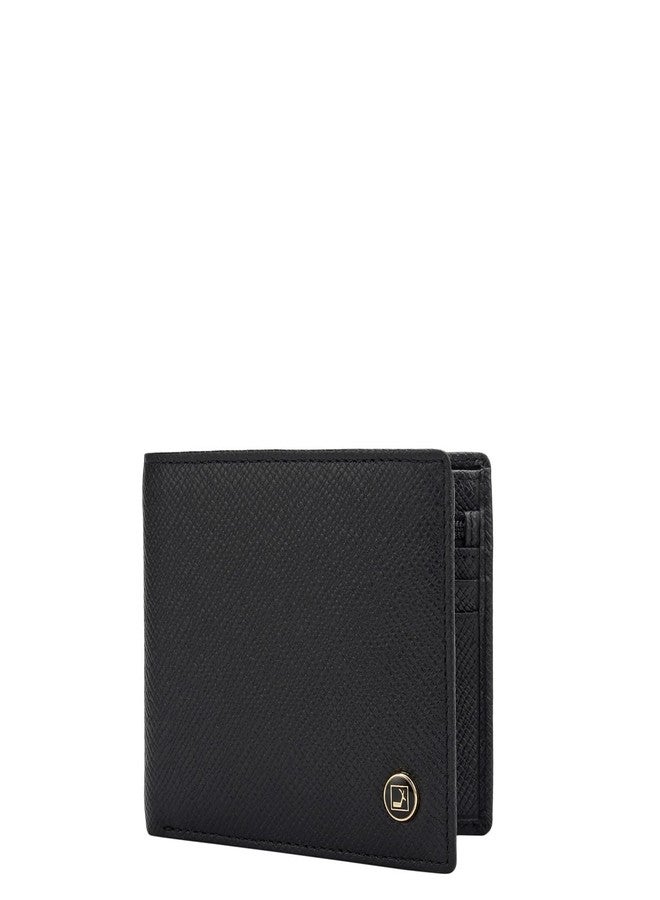 Da Milano RFID Protected Leather Wallet for Men with Card Slot - Black - Image 2